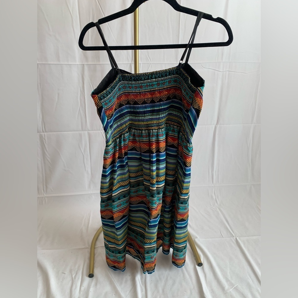NWOT Colorful Striped Southwestern Aztec print dress size Large - Picture 4 of 5